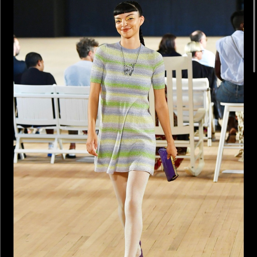 New Marc Jacobs Runway Spring 2020 Multi Color Sweater Dress Rare